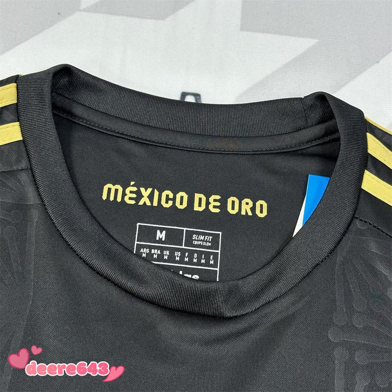 2526 Mexico National Team Home Black Short Sleeve Soccer Jersey