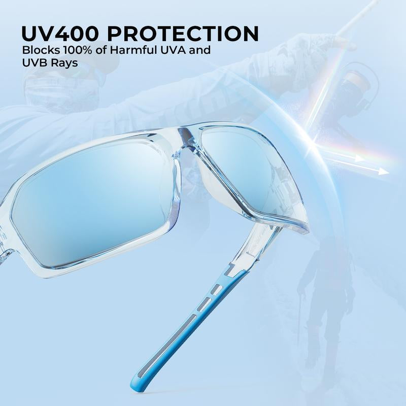 Kastking Chippewa Polarized Fishing Sunglasses, UV400 Protection Full Wrap Frame Sports Cycling Sunglasses, 1.0Mm TAC Lenses