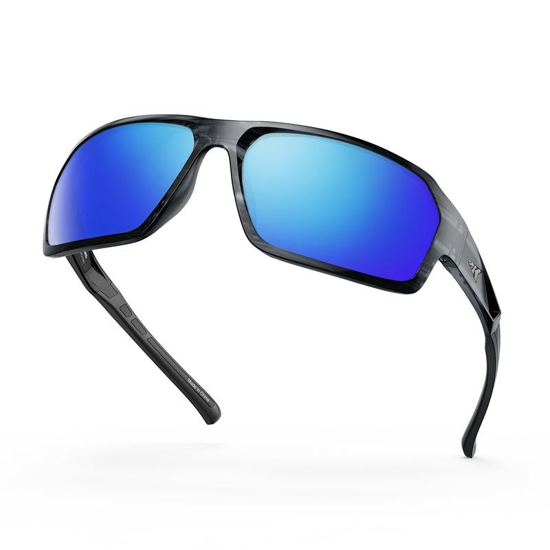 Kastking Chippewa Polarized Fishing Sunglasses, UV400 Protection Full Wrap Frame Sports Cycling Sunglasses, 1.0Mm TAC Lenses