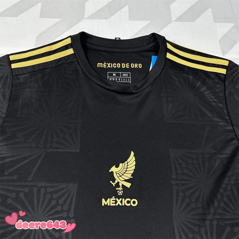 2526 Mexico National Team Home Black Short Sleeve Soccer Jersey