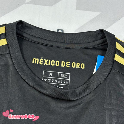 2526 Mexico National Team Home Black Short Sleeve Soccer Jersey