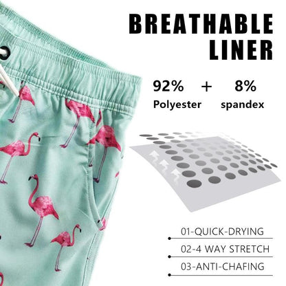 Men'S 7" Swim Trunks with Compression Linter and Pockets-Quick Dry Beach Shorts for Men--If You Have Thick Thighs, Please Order a Size Up