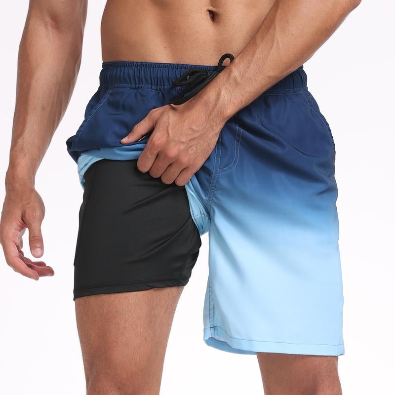 Men'S 7" Swim Trunks with Compression Linter and Pockets-Quick Dry Beach Shorts for Men--If You Have Thick Thighs, Please Order a Size Up