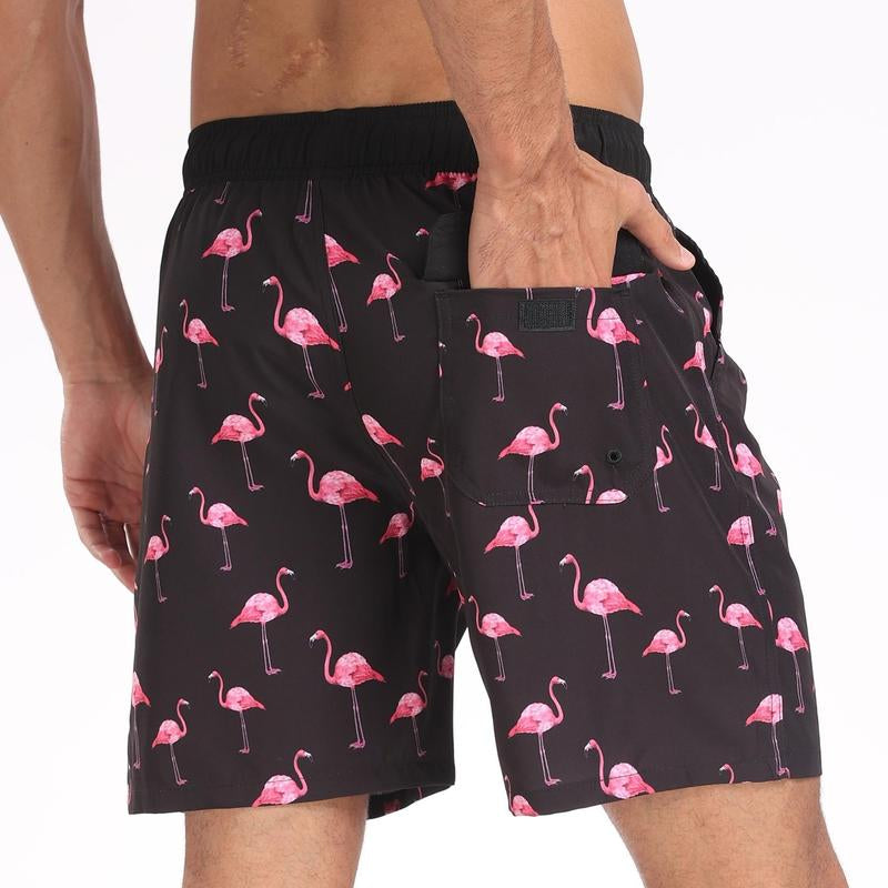 Men'S 7" Swim Trunks with Compression Linter and Pockets-Quick Dry Beach Shorts for Men--If You Have Thick Thighs, Please Order a Size Up