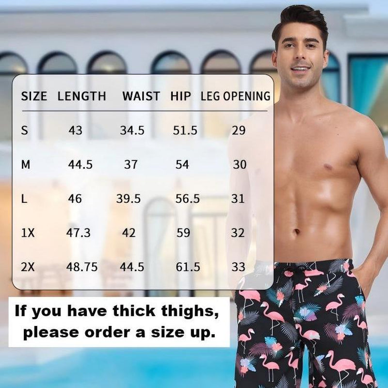 Men'S 7" Swim Trunks with Compression Linter and Pockets-Quick Dry Beach Shorts for Men--If You Have Thick Thighs, Please Order a Size Up