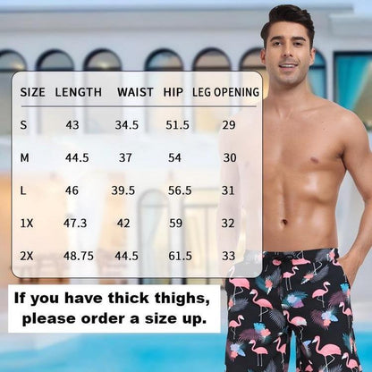 Men'S 7" Swim Trunks with Compression Linter and Pockets-Quick Dry Beach Shorts for Men--If You Have Thick Thighs, Please Order a Size Up